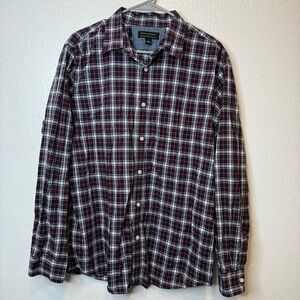 Banana Republic Men’s Classic Plaid Button Down Shirt Size Large